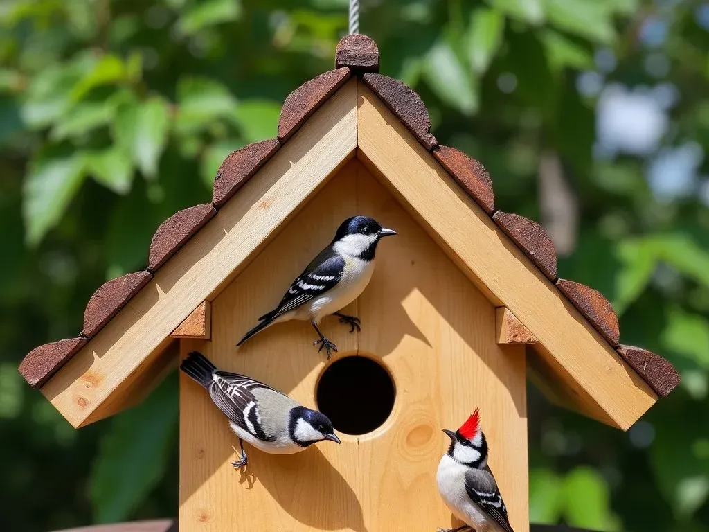 Dach eines Vogelhauses