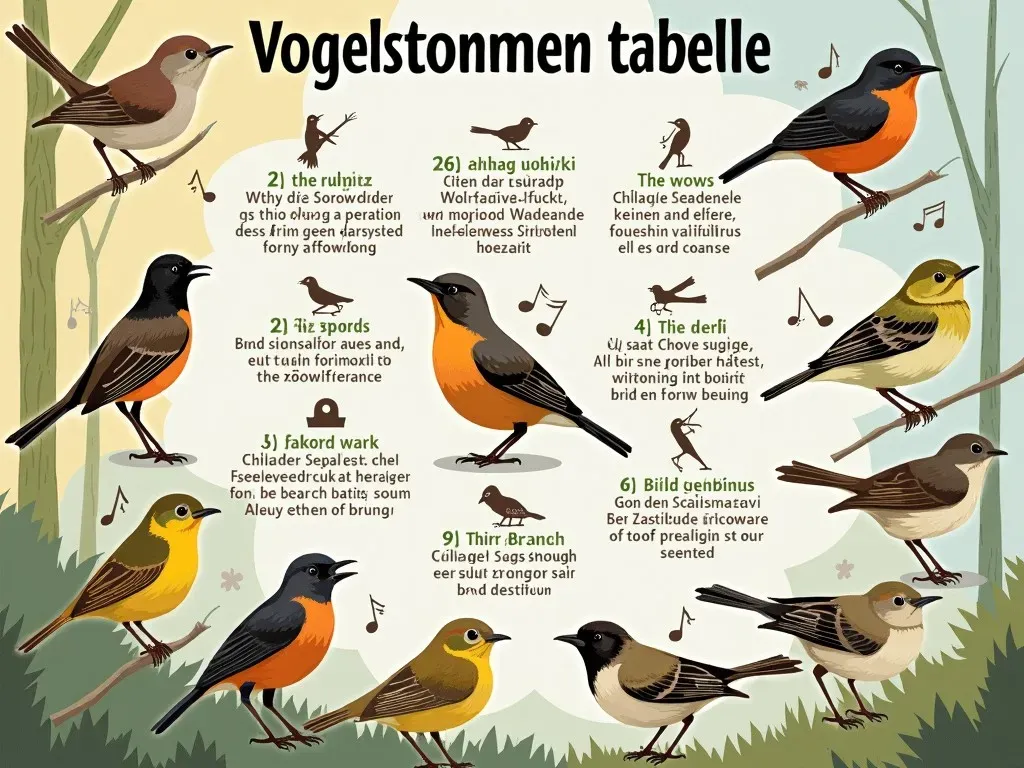 Vogelstimmen Tabelle