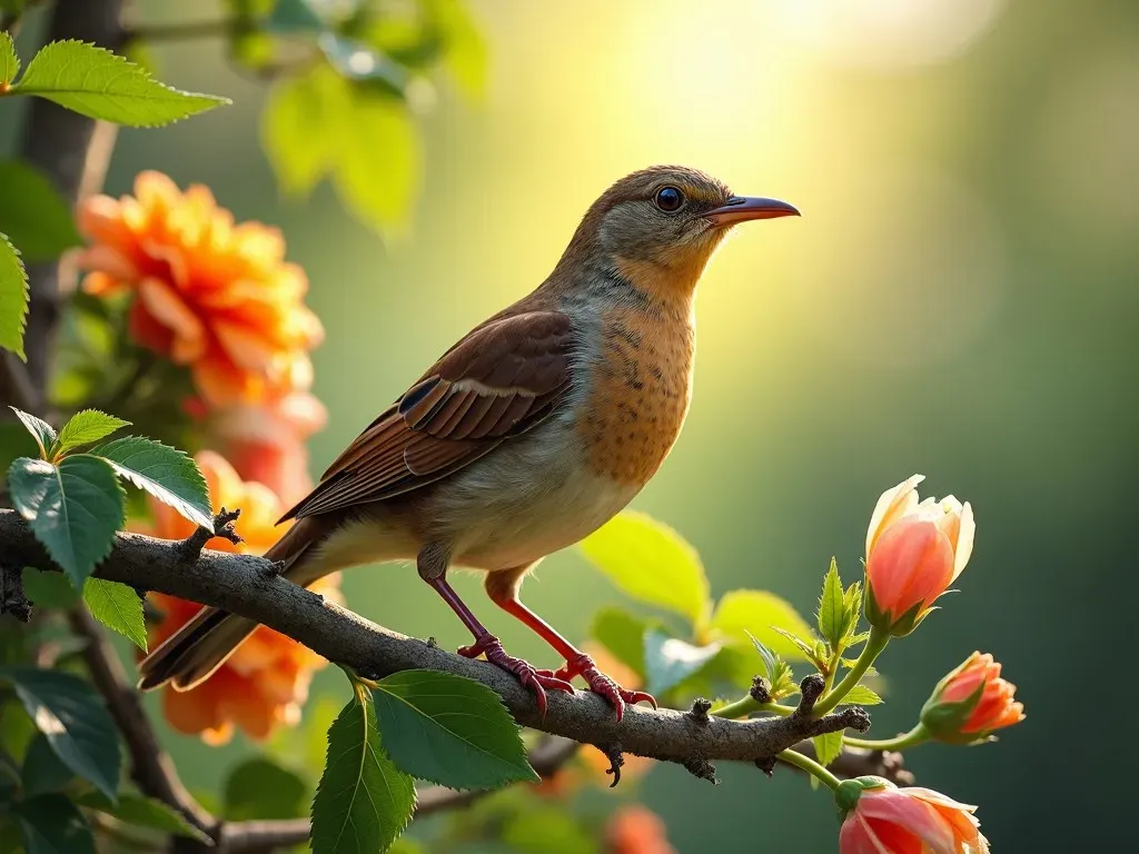 singdrossel im garten